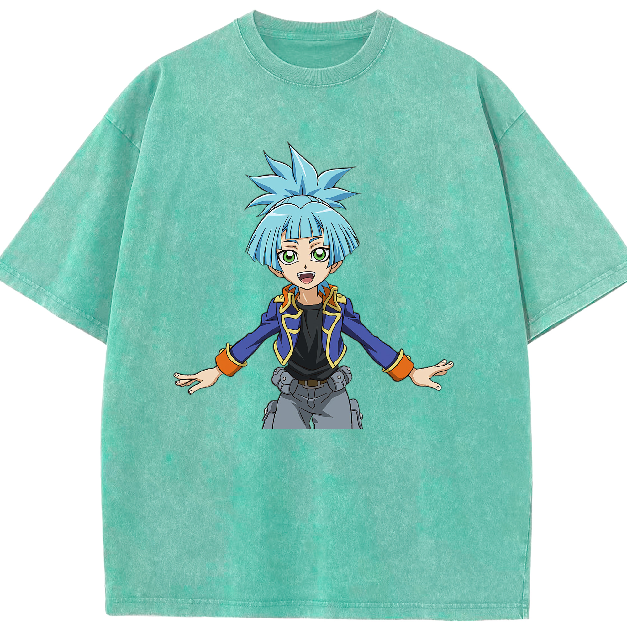 （画像用） 遊☆戯☆王 Yu-Gi-Oh! 綿100% ヴィンテージ風 半袖Tシャツ（フロントプリント）